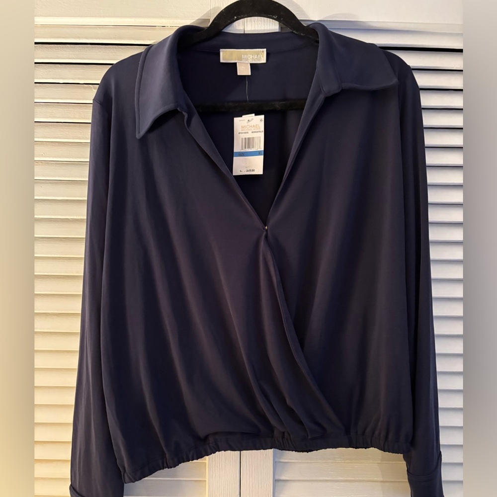 Michael Kors Navy Blue Blouse